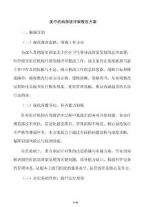 醫療機構等級評審整改方案