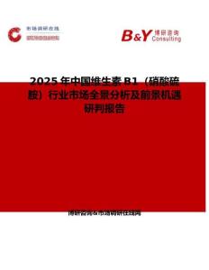 2025年中國維生素B1（硝酸硫胺）行業市場全景分析及前景機遇研判報告