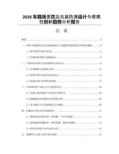 2026車載場景飲品包裝防漏設計與便攜性創新趨勢分析報告