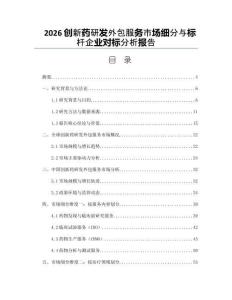 2026創(chuàng)新藥研發(fā)外包服務(wù)市場細(xì)分與標(biāo)桿企業(yè)對標(biāo)分析報告