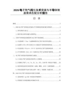 2026電子特氣純化技術(shù)突破與半導(dǎo)體制造需求匹配分析報告