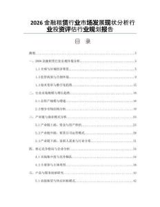 2026金融租賃行業市場發展現狀分析行業投資評估行業規劃報告