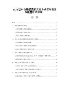 2026飲料自動販賣機支付方式區域差異與設備改造建議