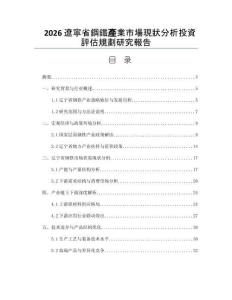 2026遼寧省鋼鐵產業市場現狀分析投資評估規劃研究報告
