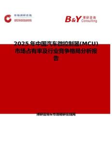 2025年中國汽車微控制器(MCU)市場占有率及行業(yè)競爭格局分析報告
