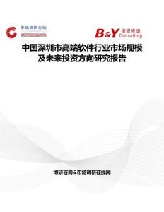 中国深圳市高端软件行业市场规模及未来投资方向研究报告