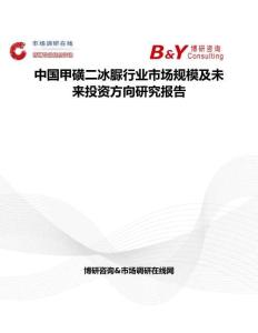 中国甲磺二冰脲行业市场规模及未来投资方向研究报告
