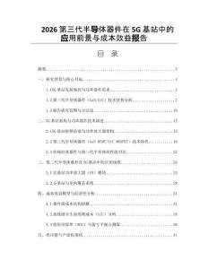 2026第三代半導體器件在5G基站中的應用前景與成本效益報告