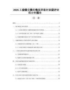 2026工業級交換機電磁屏蔽封裝設計缺陷分析報告