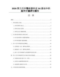 2026第三代半导体器件在5G基站中的应用价值评估报告