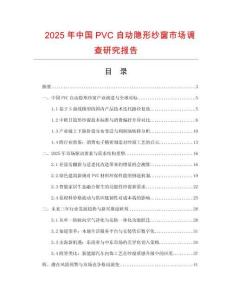 2025年中国PVC自动隐形纱窗市场调查研究报告