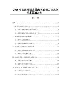 2026中国膜蒸馏高盐废水处理工程案例技术经济分析