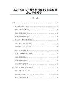 2026第三代半导体材料在5G基站应用潜力评估报告