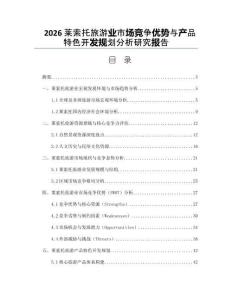 2026莱索托旅游业市场竞争优势与产品特色开发规划分析研究报告