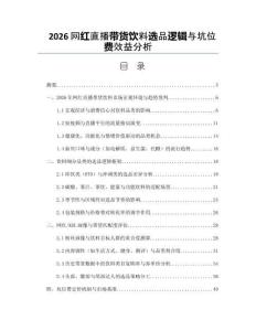 2026网红直播带货饮料选品逻辑与坑位费效益分析