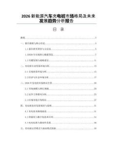 2026新能源汽车充电桩市场格局及未来发展趋势分析报告