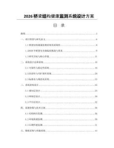 2026桥梁结构健康监测系统设计方案