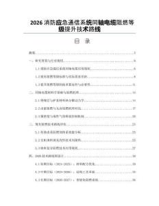 2026消防应急通信系统同轴电缆阻燃等级提升技术路线