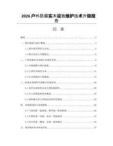 2026户外防腐实木设施维护技术升级报告