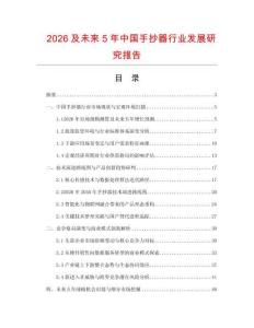2026及未来5年中国手抄器行业发展研究报告