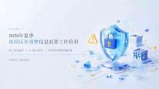 2026 年夏季校园反诈预警信息处置工作培训课件