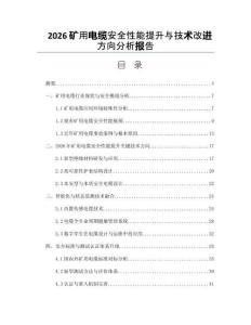 2026矿用电缆安全性能提升与技术改进方向分析报告