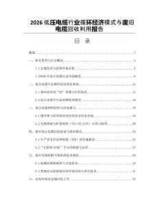 2026低压电缆行业循环经济模式与废旧电缆回收利用报告