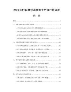 2026网红玩具快速复制生产可行性分析