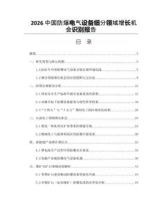 2026中国防爆电气设备细分领域增长机会识别报告