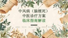 中风病（脑梗死）中医诊疗方案临床指南解读