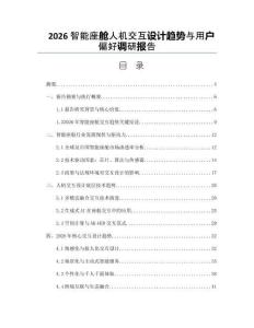 2026智能座舱人机交互设计趋势与用户偏好调研报告