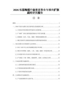 2026低压电缆行业垂直整合与横向扩张战略研究报告