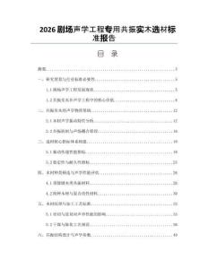 2026剧场声学工程专用共振实木选材标准报告