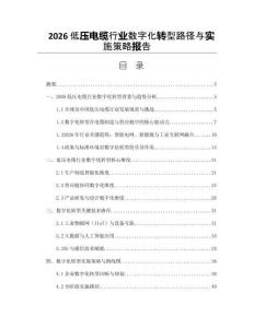 2026低压电缆行业数字化转型路径与实施策略报告