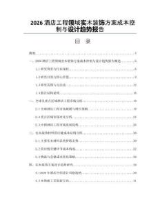 2026酒店工程领域实木装饰方案成本控制与设计趋势报告