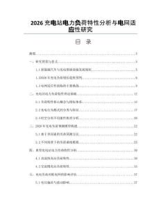 2026充电站电力负荷特性分析与电网适应性研究