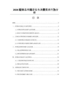 2026轻奢品市场定位与消费需求行为分析