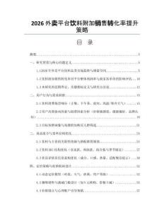 2026外卖平台饮料附加销售转化率提升策略