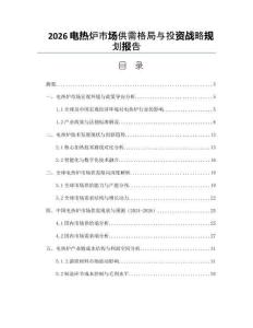 2026电热炉市场供需格局与投资战略规划报告