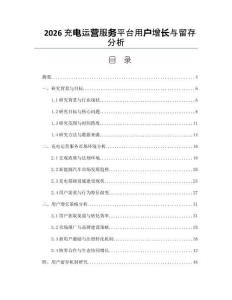 2026充电运营服务平台用户增长与留存分析