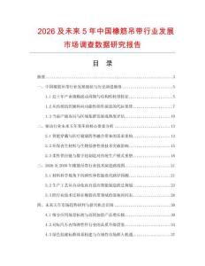 2026及未来5年中国橡筋吊带行业发展市场调查数据研究报告