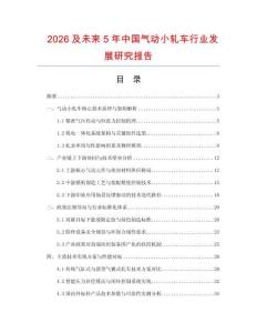 2026及未来5年中国气动小轧车行业发展研究报告