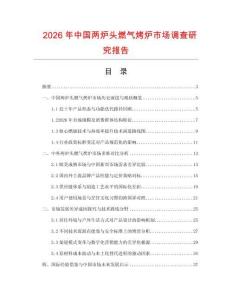 2026年中国两炉头燃气烤炉市场调查研究报告