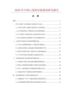 2026年中国云龙纸市场调查研究报告