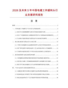 2026及未来5年中国电镀工作廻转头行业发展研究报告