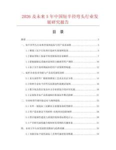 2026及未来5年中国短半径弯头行业发展研究报告