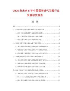 2026及未来5年中国福特进气芯管行业发展研究报告