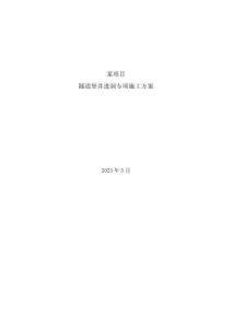 隧道竖井进洞专项施工方案