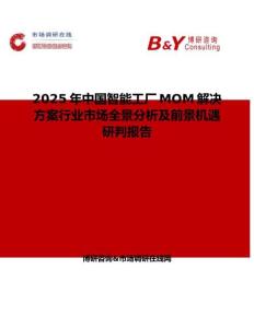 2025年中国智能工厂MOM解决方案行业市场全景分析及前景机遇研判报告