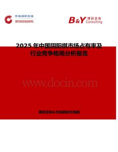 2025年中国阴阳棋市场占有率及行业竞争格局分析报告